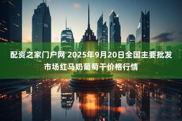 配资之家门户网 2025年9月20日全国主要批发市场红马奶葡萄干价格行情