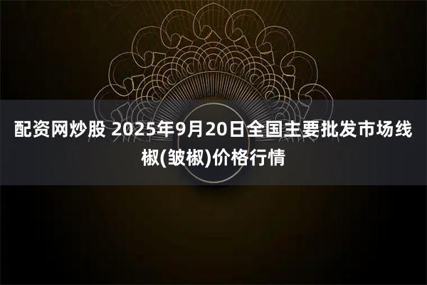 配资网炒股 2025年9月20日全国主要批发市场线椒(皱椒)价格行情